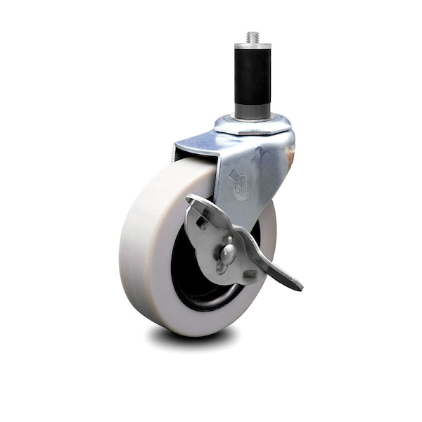 2 Inch Thermoplastic Rubber Wheel 1-3/8 Inch Expanding Stem Caster with Brake